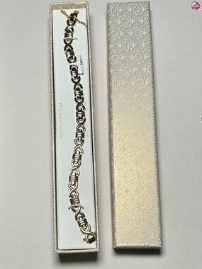 Stella Rose London Fine Gold Plated Hugs & Kisses Link Bracelet NIB